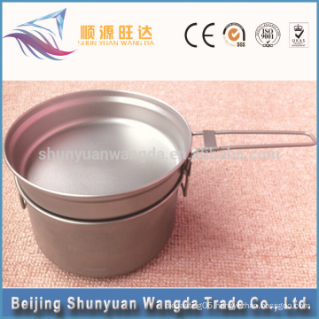 titanium camping pot set, titanium frying pan